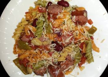 Easiest Way to Prepare Perfect Sausage with Pasta and Beans