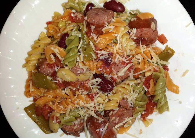 Sausage with Pasta and Beans