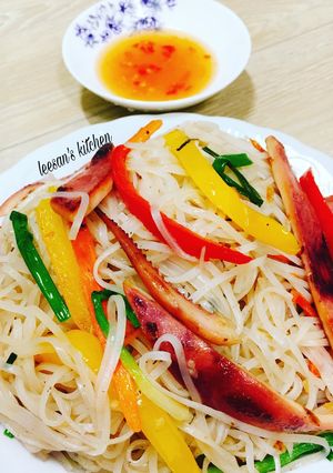Hình của món Hủ Tiếu Xào Mực.