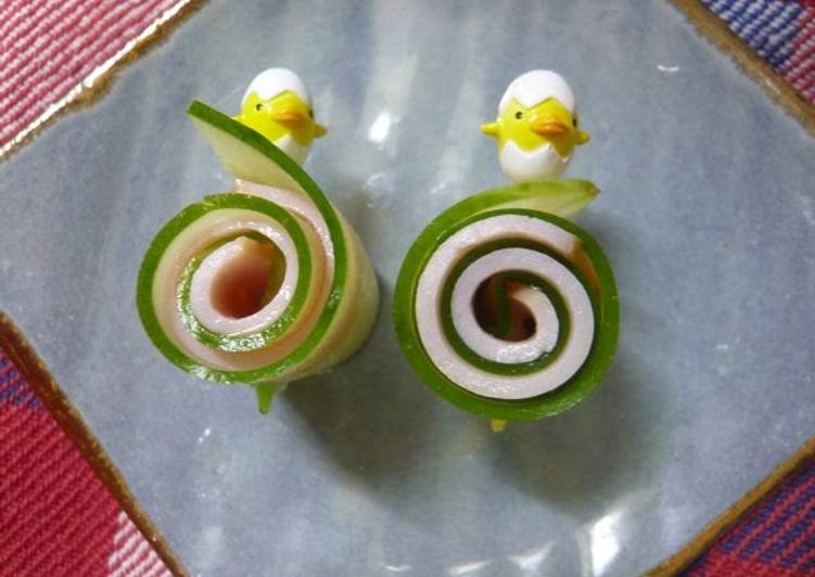 Recipe of Perfect For Bentos: Cucumber and Ham Rollups