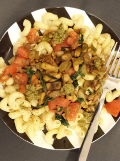 A picture of Vegetarian Pesto Pasta!.