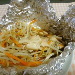 A picture of Foil-Baked Salmon with Miso and Butter.