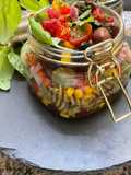 BENTO 🍱 JAR🌶️🫛🌽VEGAN🥬🥒🥒HEALHYFOOD