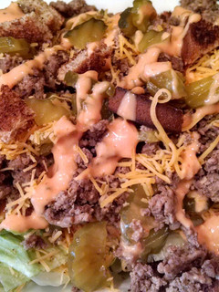 A picture of The "Big Mac" Deconstructed Salad.