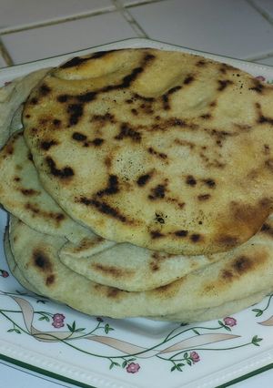 A picture of Homemade Pita Bread.