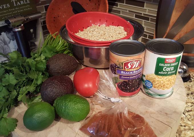 How to Prepare Perfect Zesty quinoa salad & chicken tacos