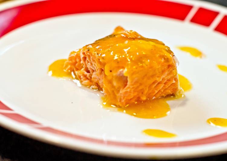 Easiest Way to Prepare Perfect Orange honey-mustard Salmon