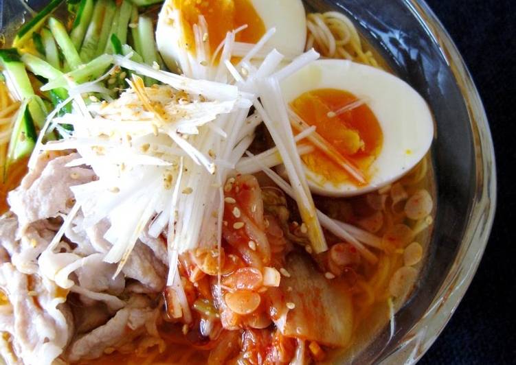 Simple Way to Prepare Homemade Naengmyeon Style Spicy Somen Noodles