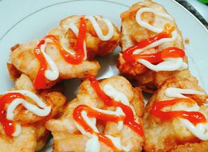 Hình của món Bánh mì chiên tép bạc.