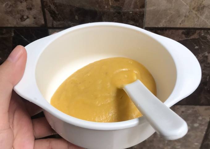 MPASI 6m+ Bubur Kentang Salmon (Menu Lengkap)