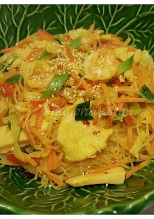 Hình của món Miến xào Curry #cleaneating #healthyfood.