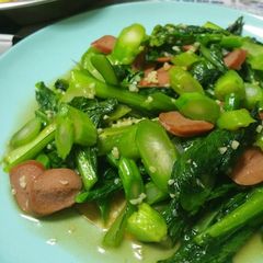 A picture of Stir-fry Chye Sim with Oyster Sauce.