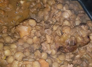 Una foto de Lentejas con arroz