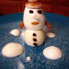 A picture of Hard Boiled Egg Snowman * Christmas *.