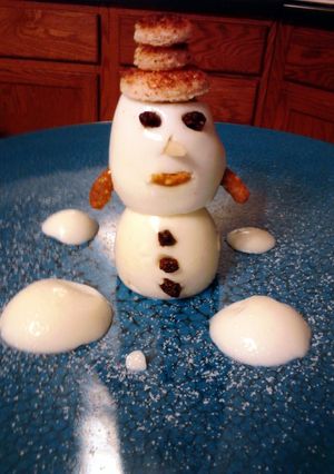 A picture of Hard Boiled Egg Snowman * Christmas *.