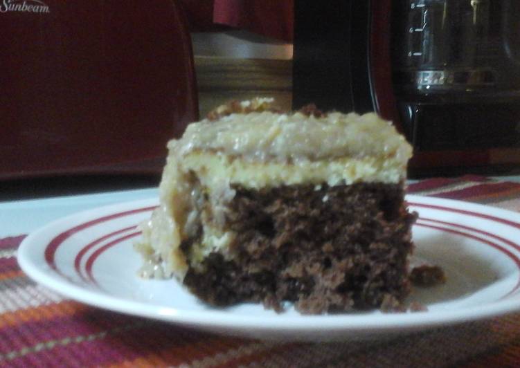 Recipe of Super Quick German chocolate cream cheese cake