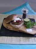 Mexican Bean Burgers with a Lime Yoghurt