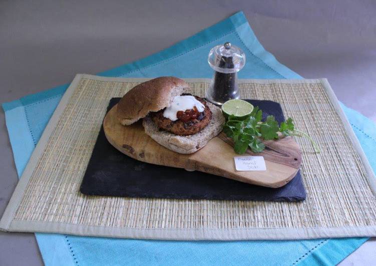 Simple Way to Prepare Favorite Mexican Bean Burgers with a Lime Yoghurt