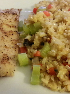 A picture of Caribbean Fish and Rice.
