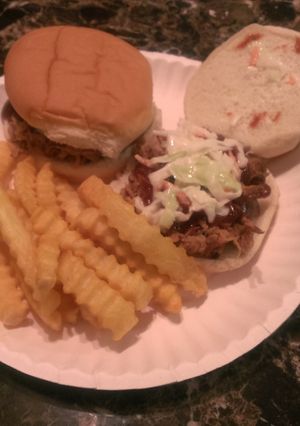 A picture of Bbq pulled pork sammies.