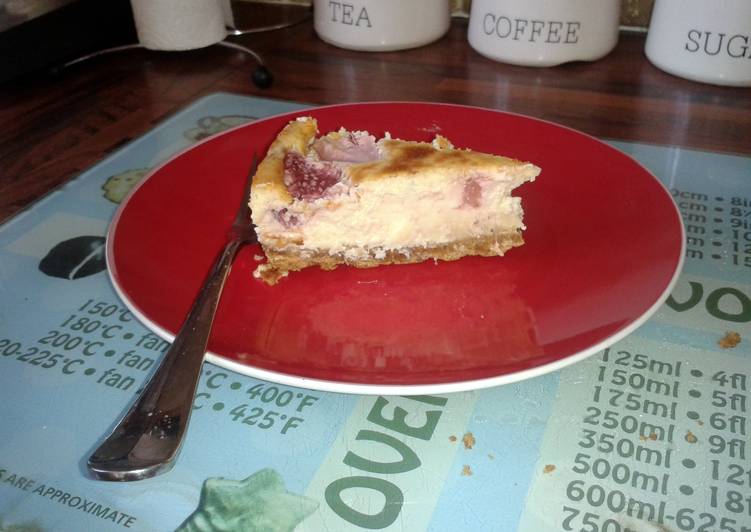 My Grandma Love This baked fruit cheesecake