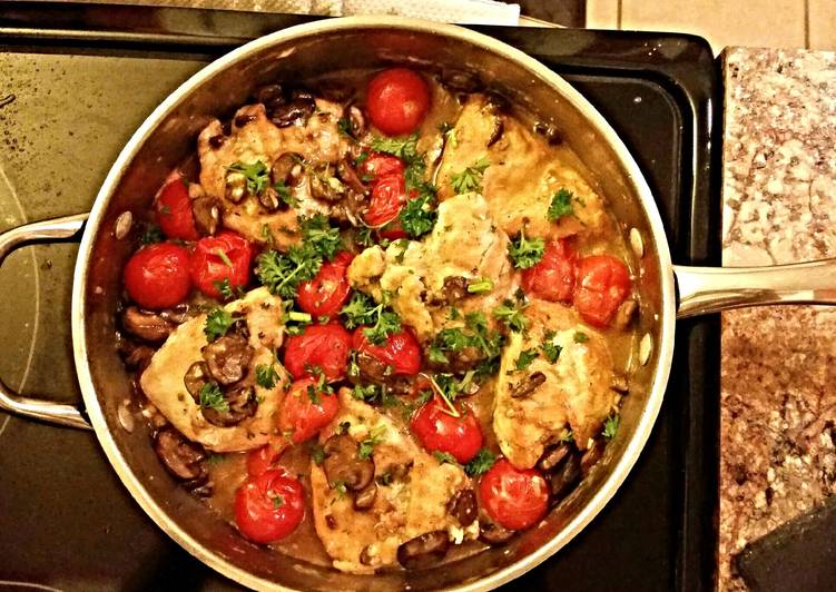 Recipe of Quick Drunken Chicken Marsala with tomato