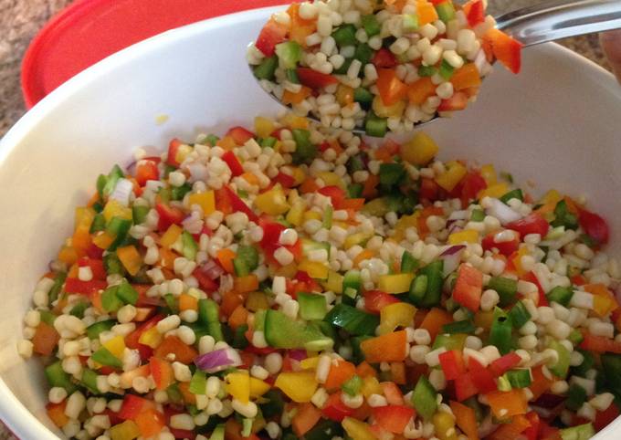 Bean, White Corn And Pepper Salsa