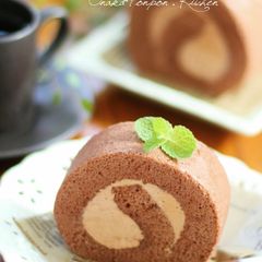 A picture of Fluffy Cocoa, Chocolate Roll Cake.