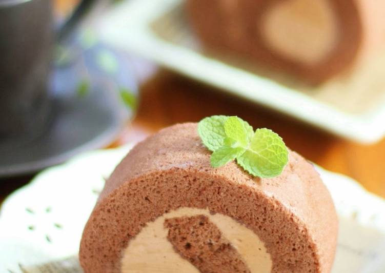 How to Cook Appetizing Fluffy Cocoa, Chocolate Roll Cake