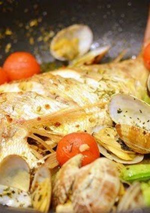 A picture of Orata all'acqua Pazza (Poached Sea Bream).