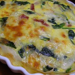 A picture of An Easy Quiche Using Spring Roll Wrappers.