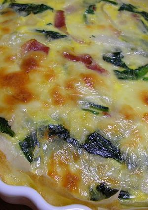 A picture of An Easy Quiche Using Spring Roll Wrappers.
