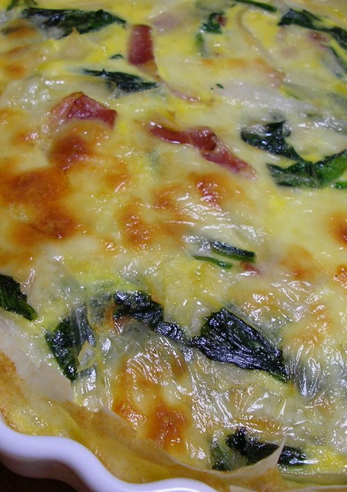 A picture of An Easy Quiche Using Spring Roll Wrappers.