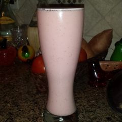 Strawberry banana breakfast smoothie A picture of Strawberry banana breakfast smoothie.