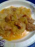 Cabbage with porcupine balls