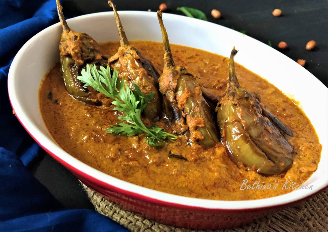 Bagara Baingan - (Eggplant Curry - Hyderabadi Style)