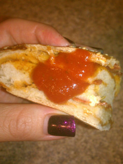 A picture of Turkey Pepperoni Stromboli.