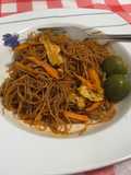 Stir fried curry noodles with lime (Bee Hoon Goreng)