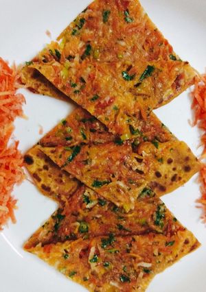 A picture of Carrot Paratha.