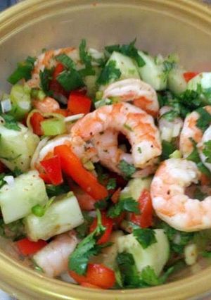 A picture of Ray's' Shrimp Botana.