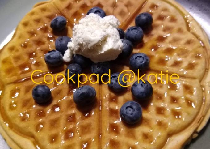 crepe batter in waffle maker