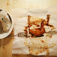 A picture of Sir's Paper Chicken.
