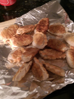 A picture of Fried Mushroom Tofu Potsticker.