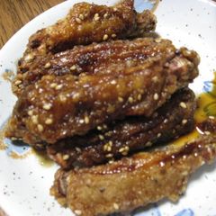 A picture of Deep-fried Chicken Wing Kara-age with My Secret Marinade.