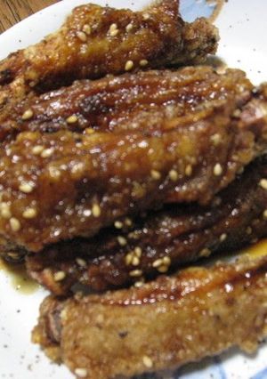 A picture of Deep-fried Chicken Wing Kara-age with My Secret Marinade.