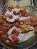 Salmone con pomodorini e carote