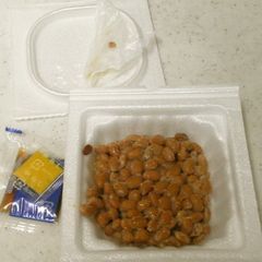 A picture of An Elegant Trick to Remove the Cellophane from the Natto.