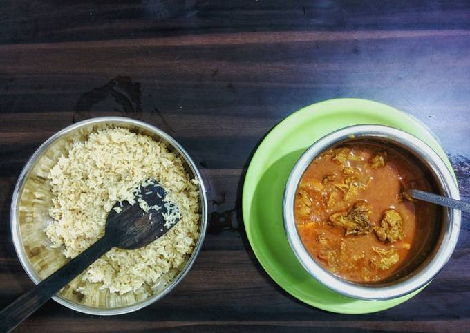 Easiest Way to Prepare Favorite Chicken Curry with Jeera Rice