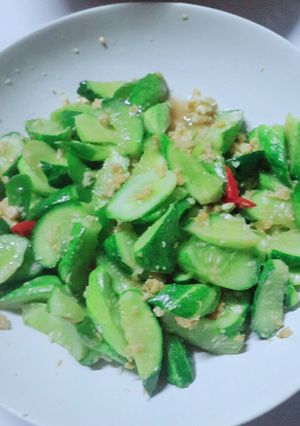 รูปของ แตงกวาผัดไข่ สูตรครัวหลบมุม