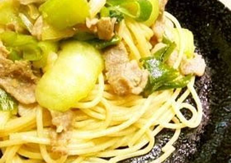 Easiest Way to Make Delicious Pork and Bok Choy Chinese-style Pasta